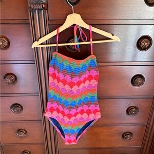 Boden Miles Smocked Swimsuit